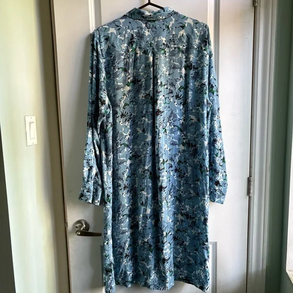 Simons Blue Floral Long Sleeve Dress - Picture 5 of 6